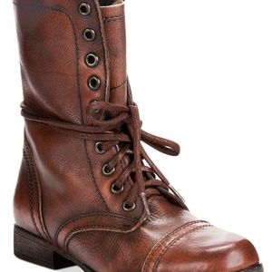 Steve Madden Leather Combat Boots